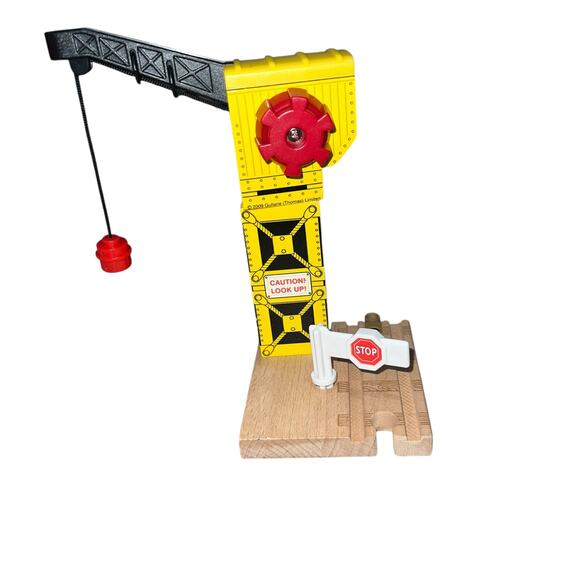 Thomas & Friends Wooden Railway Train Tank Engine Yellow adjustable Crane - Picture 2 of 6